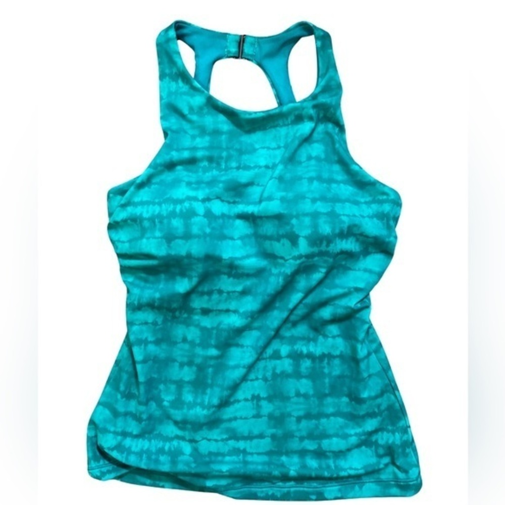 Athleta Maldives Tankini - 32DD green white , NWT